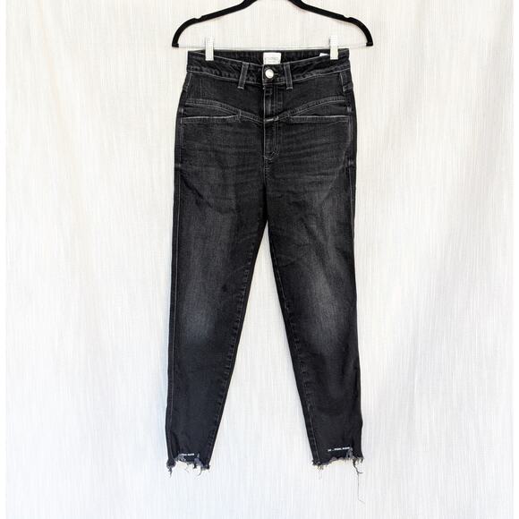 Closed Black Denim Style Pedal Pusher Mid-rise Ankle Straight Leg Jeans, size 28 - Picture 1 of 11